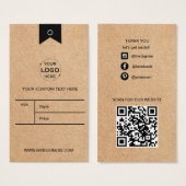 カスタムロゴ衣料品ラベル価格ラベル (正面&裏面)