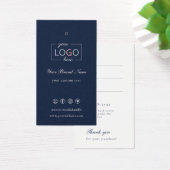 カスタムロゴ衣料品価格ラベルネイビーホワイト (デスク)