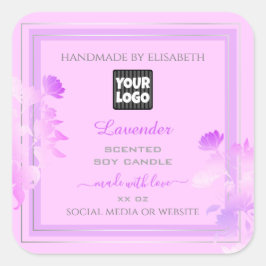 カスタムロゴ製品の包装ラベル紫シルバー スクエアシール