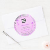 カスタムロゴ製品の包装ラベル紫シルバー ラウンドシール (封筒)