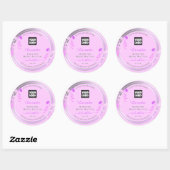 カスタムロゴ製品の包装ラベル紫シルバー ラウンドシール (シート)