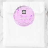 カスタムロゴ製品の包装ラベル紫シルバー ラウンドシール (バッグ)