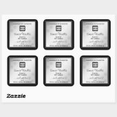 カスタムロゴ製品の包装ラベル銀黒 スクエアシール (シート)