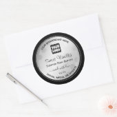 カスタムロゴ製品の包装ラベル銀黒 ラウンドシール (封筒)