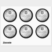 カスタムロゴ製品の包装ラベル銀黒 ラウンドシール (シート)