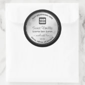 カスタムロゴ製品の包装ラベル銀黒 ラウンドシール (バッグ)