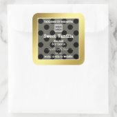 カスタムロゴ製品パッケージラベル金ゴールドブラック スクエアシール (バッグ)