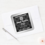 カスタムロゴ製品包装ラベル銀枠 スクエアシール (封筒)