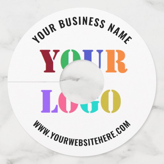 カスタムロゴ販売促進用ワイングラスラベル ワイングラスタグ (正面)