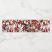 カスタムロゴ赤および澄んガラス結晶パターン ペットボトルラベル (シングルラベル)