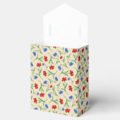 カスタムロゴ赤青トープ花エレガント柄 フェイバーボックス (オープン)