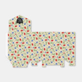 カスタムロゴ赤青トープ花エレガント柄 フェイバーボックス (折り畳みなし)