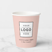 カスタムロゴ赤面 紙コップ (裏面)