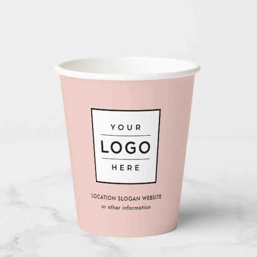 カスタムロゴ赤面 紙コップ (正面)