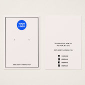 カスタムロゴ追加ピンクイヤリングジュエリー表示 (正面&裏面)