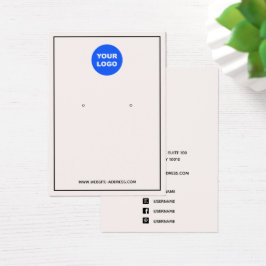 カスタムロゴ追加ピンクイヤリングジュエリー表示