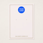 カスタムロゴ追加淡い色のピンクイヤリングジュエリー表示 (正面)