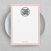 カスタムロゴ追加淡い色のピンクイヤリングジュエリー表示