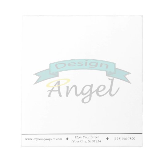 カスタムロゴ透かしノートパッド ノートパッド (正面)