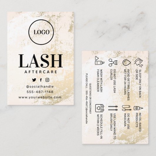 カスタムロゴ金ゴールドが点滅 名刺 (正面/裏面)