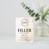 カスタムロゴ金ゴールドフィラーアフターケアカード 名刺 (スタンド正面)