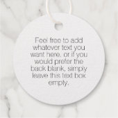 カスタムロゴ金ゴールド又は銀箔ハングタグ フェイバータグ (裏面)