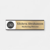 カスタムロゴ金ゴールドOffice Door Signシンボルや象徴名プレート サインプレート (正面)