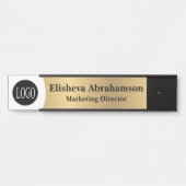 カスタムロゴ金ゴールドOffice Door Signシンボルや象徴名プレート サインプレート (正面)