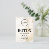 カスタムロゴ金ゴールドPastel Botox After Care Card 名刺 (スタンド正面)