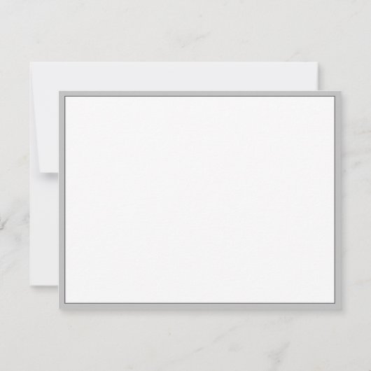 カスタムロゴ銀灰色の会社名 ノートカード (裏面)