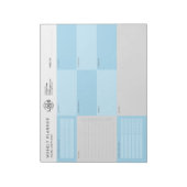 カスタムロゴ青グレーシンプル未適用プランナー ノートパッド (回転)