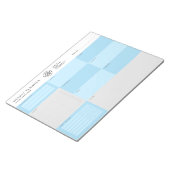 カスタムロゴ青グレーシンプル未適用プランナー ノートパッド (アングル)