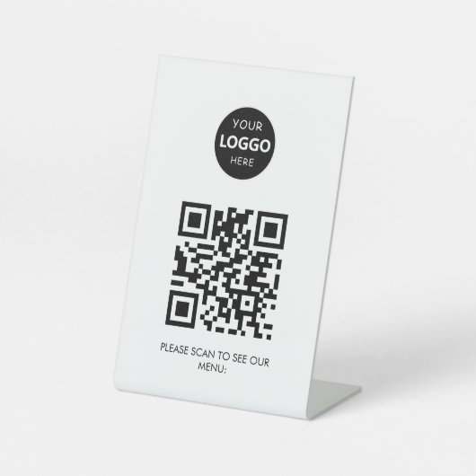 カスタムロゴ非接触モダンペデスタル標識 台座サイン (正面)