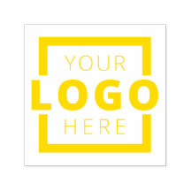 カスタムロゴ黄色インクゴム印