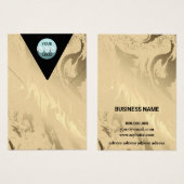 カスタムロゴ黄金の大理石ネックレス表示カード (正面&裏面)