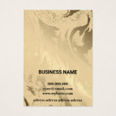 カスタムロゴ黄金の大理石ネックレス表示カード (裏面)