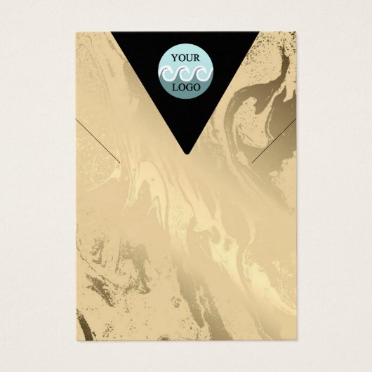 カスタムロゴ黄金の大理石ネックレス表示カード (正面)