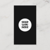 カスタムロゴ黒プロフェッショナルモダン 名刺 (正面)