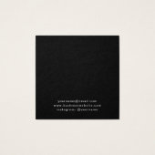 カスタムロゴ黒四角イヤリングホルダーカード (裏面)