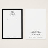 カスタムロゴ黒縁どイヤリングディスプレイカード (正面&裏面)