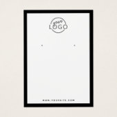 カスタムロゴ黒縁どイヤリングディスプレイカード (正面)