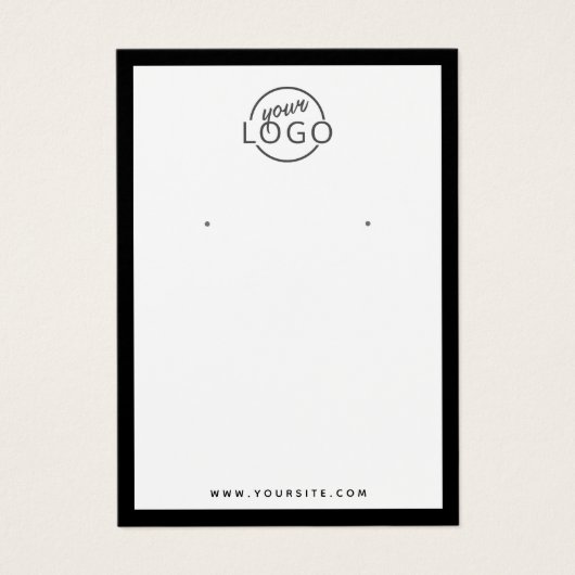 カスタムロゴ黒縁どイヤリングディスプレイカード (正面)