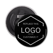 カスタムロゴ黒背景ビジネスのプロモーション 栓抜き (正面)