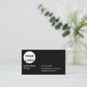 カスタムロゴ黒 名刺 (スタンド正面)