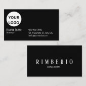 カスタムロゴ黒 名刺 (正面/裏面)