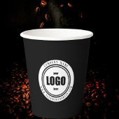 カスタムロゴ黒 紙コップ