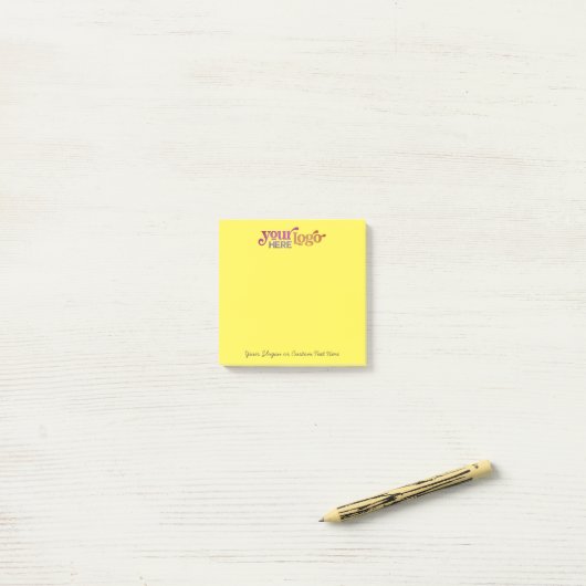 カスタムロゴ3x3 Post-it®のパーソナライズされた付箋 ポストイット (デスク上)