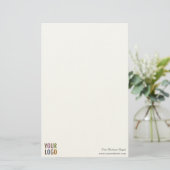 カスタムロゴ5.5インチx 8.5インチのひな形ノート紙 便箋 (スタンド正面)