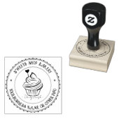 カスタムロゴ |かわいい自家製ベーカリーロゴ ラバースタンプ (押印)