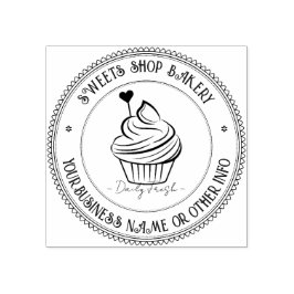 カスタムロゴ |かわいい自家製ベーカリーロゴ ラバースタンプ